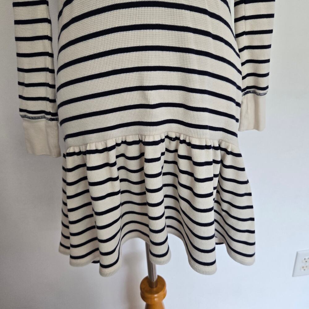 Lauren Ralph Lauren Women Drop Waist Dress Waffle Knit Preppy Fall Striped Small - Picture 6 of 13
